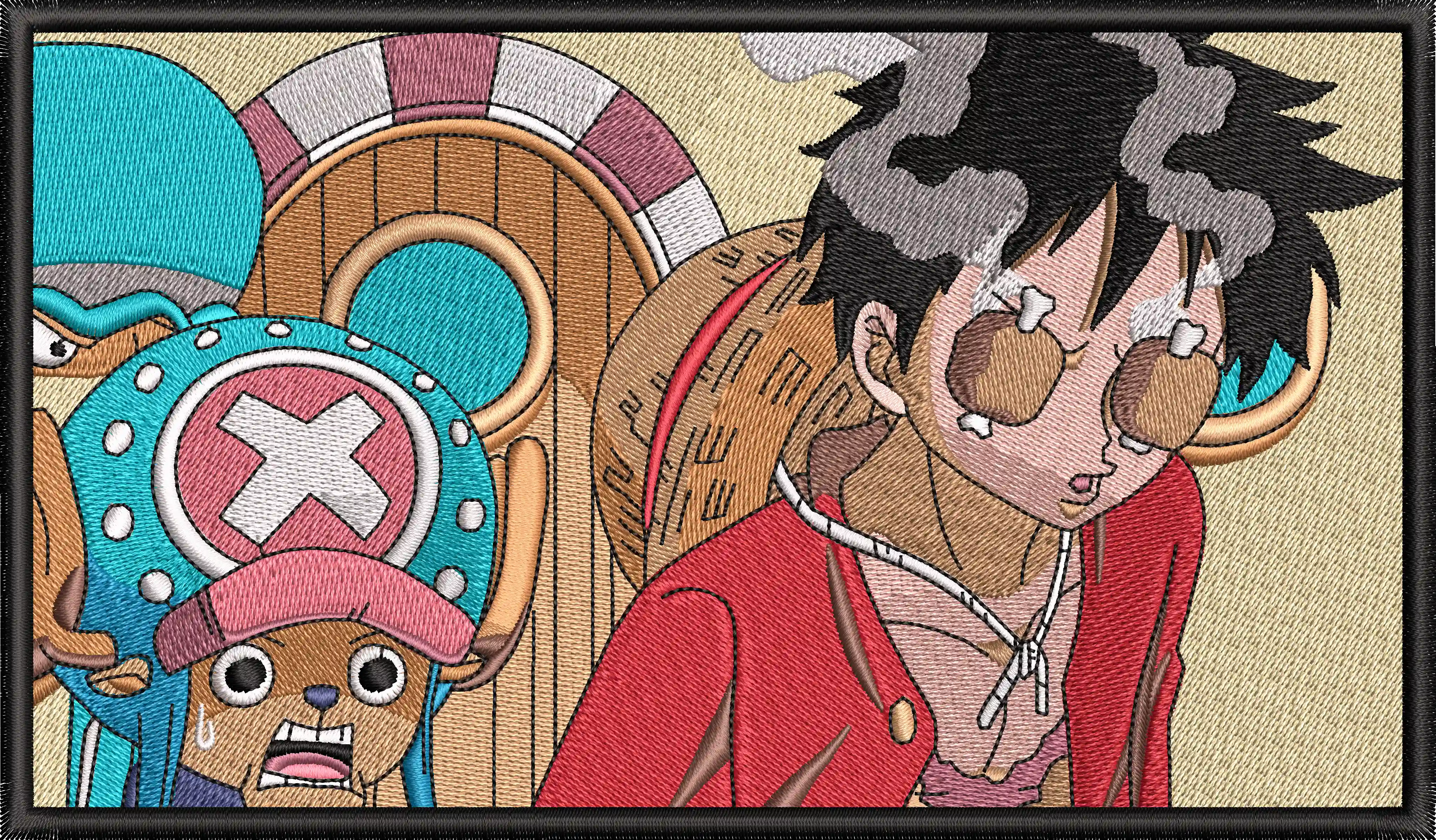  Luffy and Chopper Embroidered Parody  embroidery pattern preview