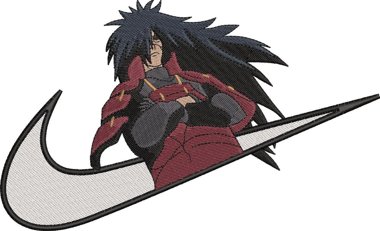  Madara Uchiha in Nike Swoosh  embroidery pattern preview