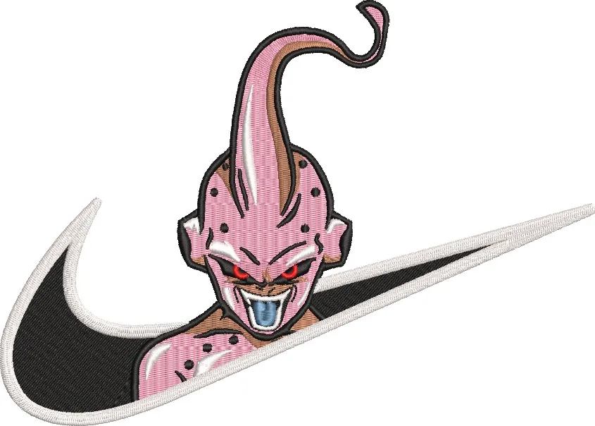  Majin Buu in Nike Logo  embroidery pattern preview