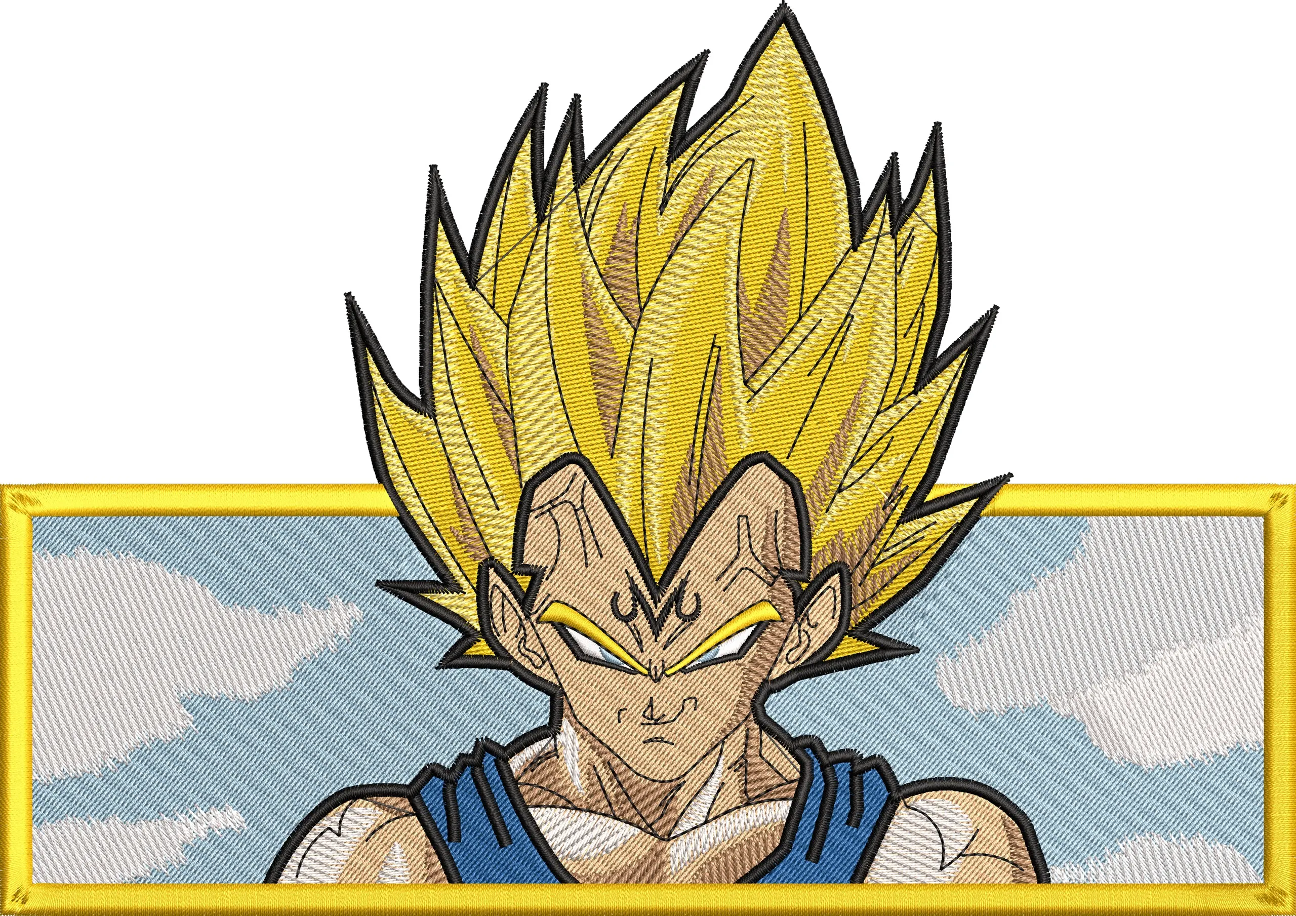  Majin Vegeta Embroidery Patch  embroidery pattern preview