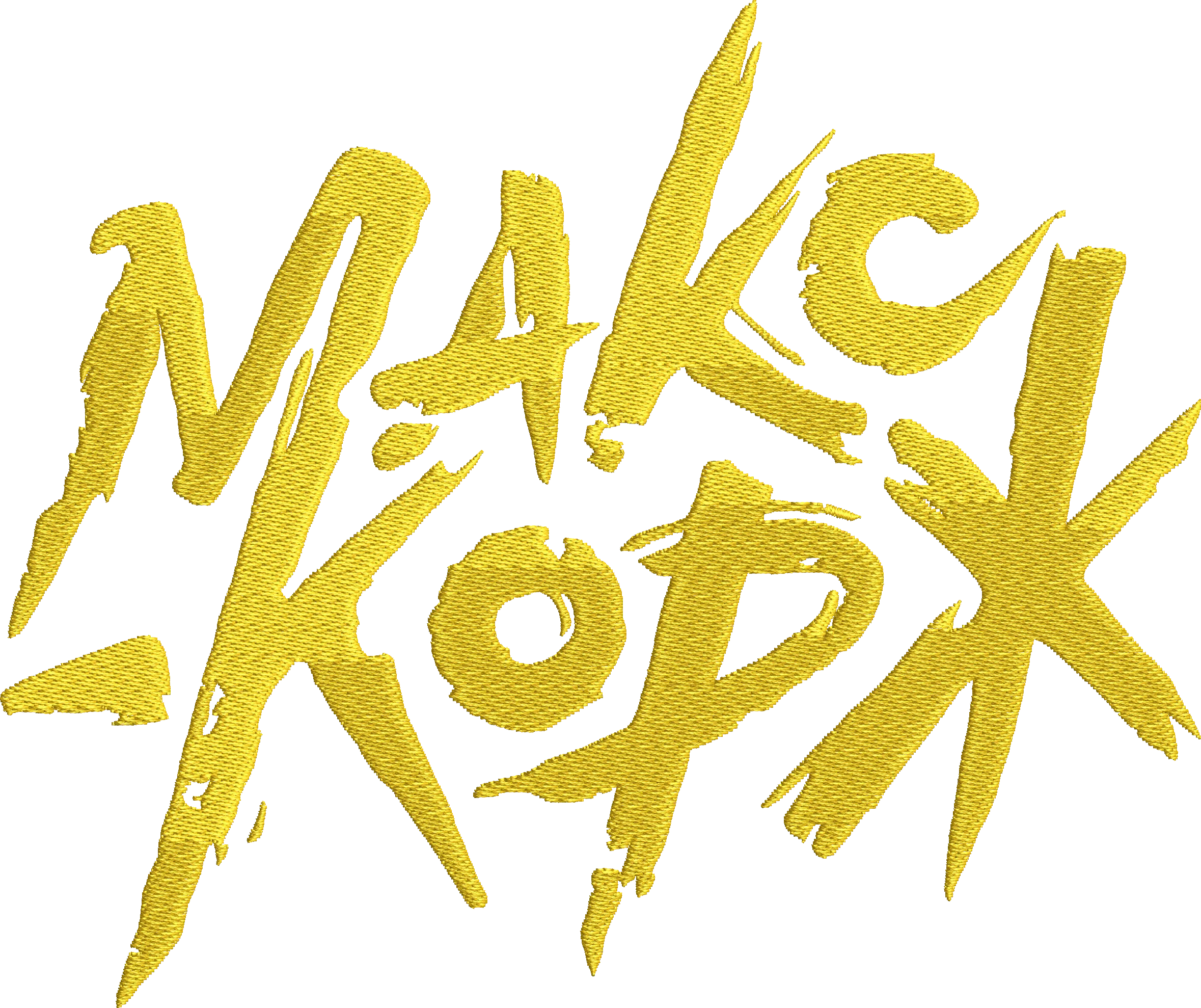  Maks Korzh Stylized Embroidered Yellow Text  embroidery pattern preview