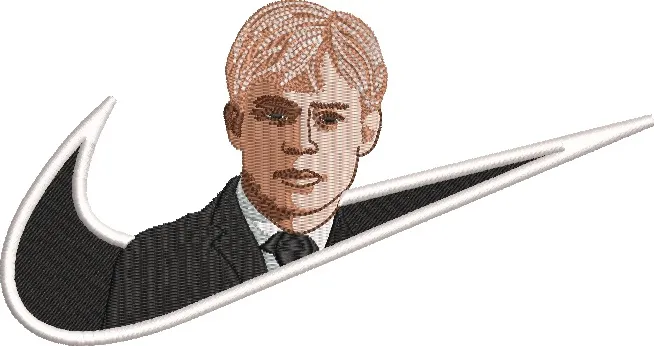  Man in Suit with Nike Swoosh Logo  embroidery pattern preview