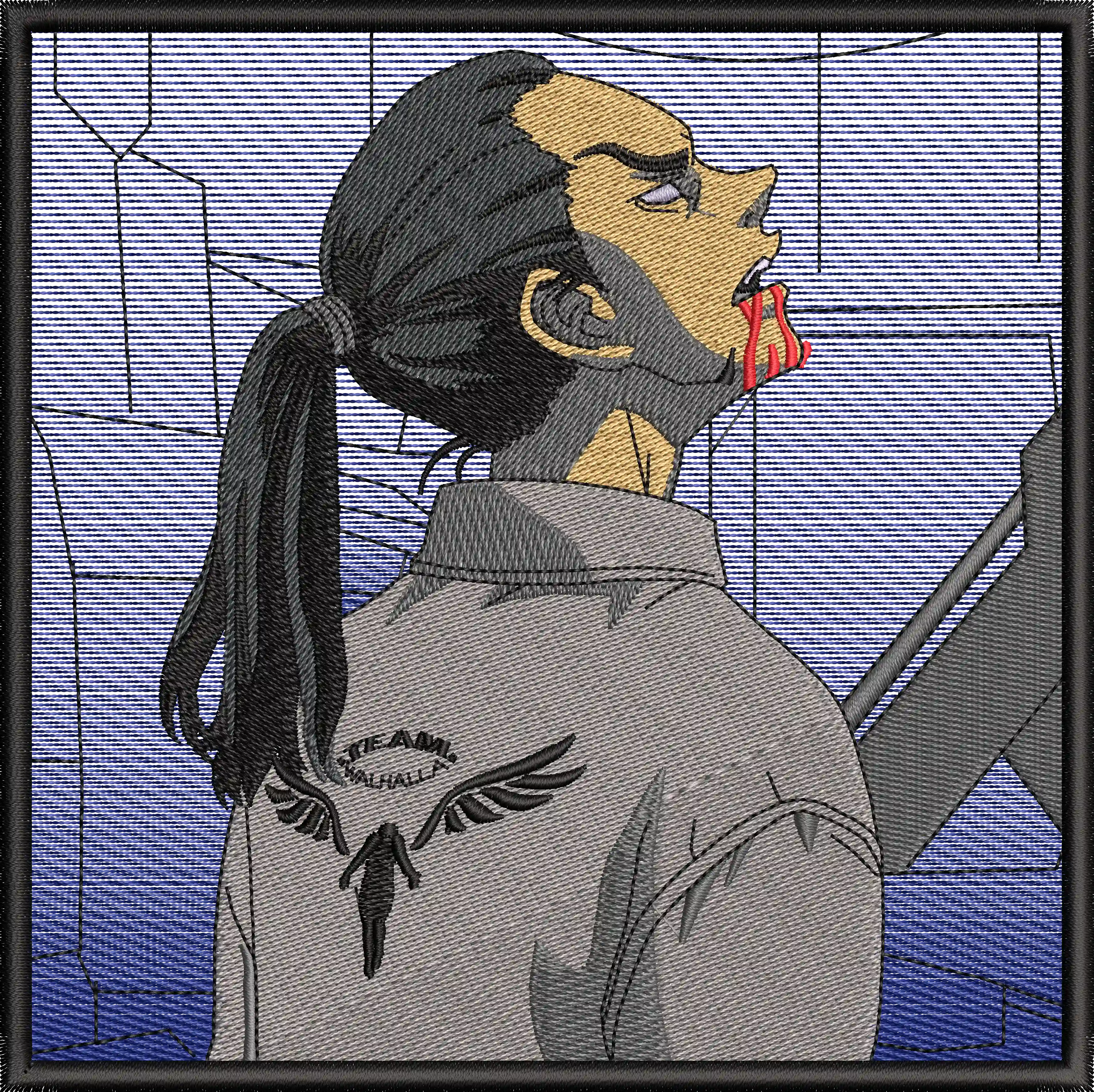  Manjiro Sano Embroidery Profile with Valhalla Logo  embroidery pattern preview