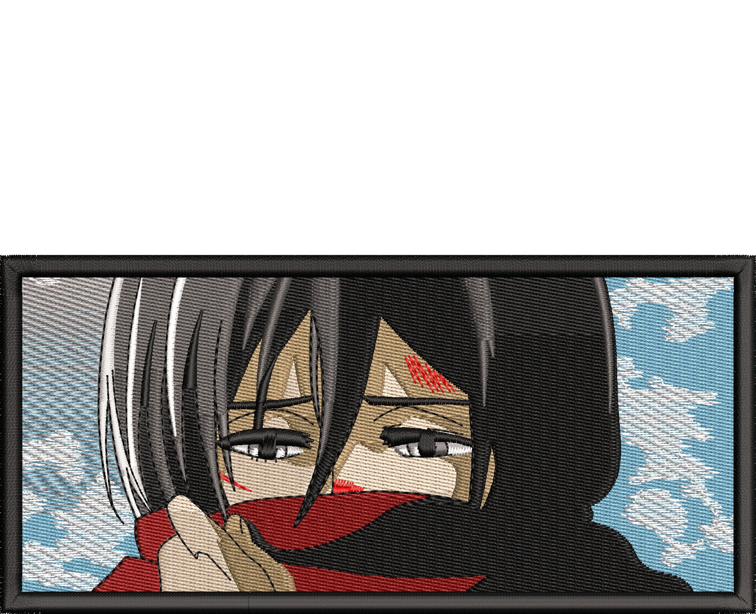  Mikasa Ackerman Emotional Closeup  embroidery pattern preview