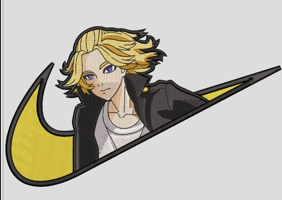  Mikey with Nike Swoosh Patch  embroidery pattern preview