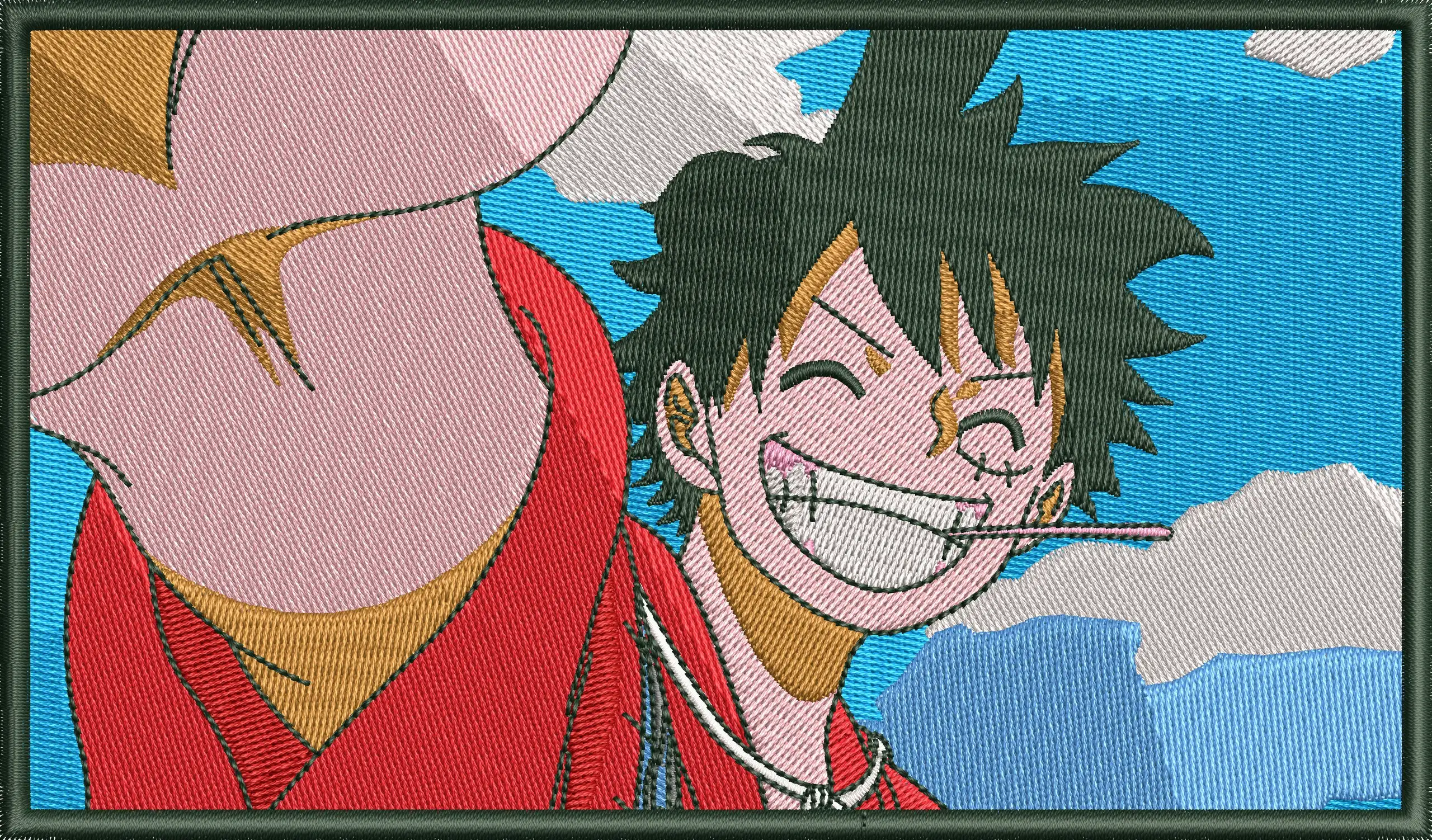  Monkey D Luffy Embroidered Style Smile  embroidery pattern preview