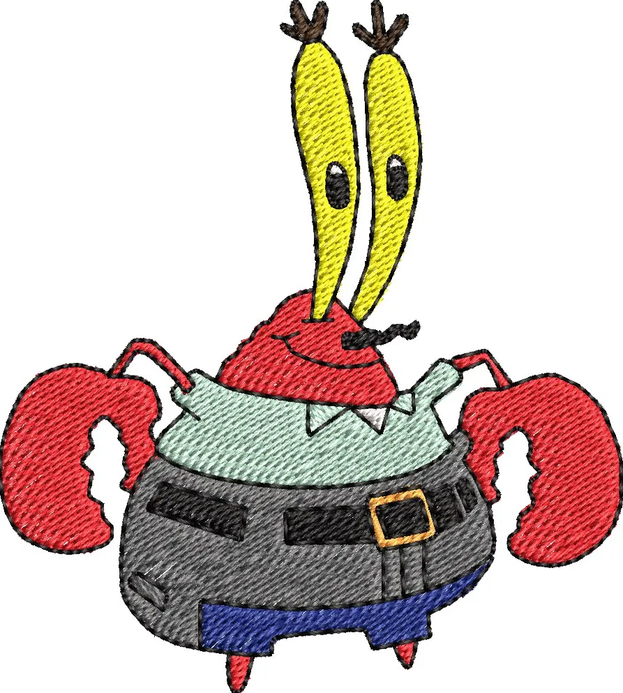  Mr Krabs Embroidery Design  embroidery pattern preview