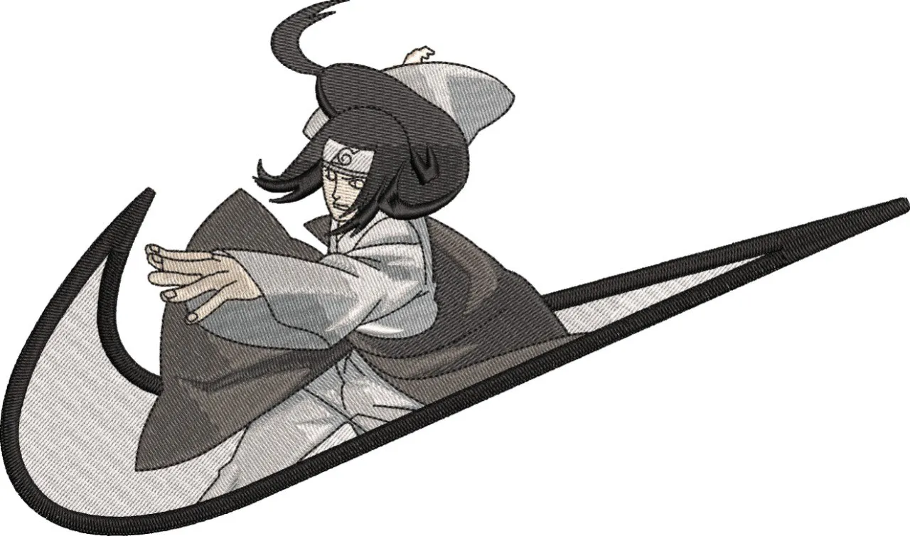  Neji Hyuga in Nike Swoosh Patch  embroidery pattern preview