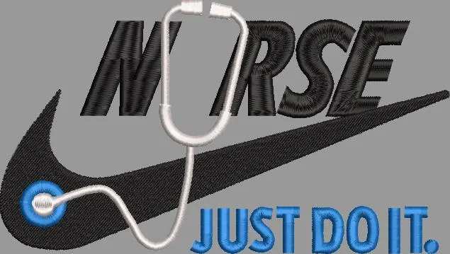  Nike Nurse Just Do It Embroidery  embroidery pattern preview