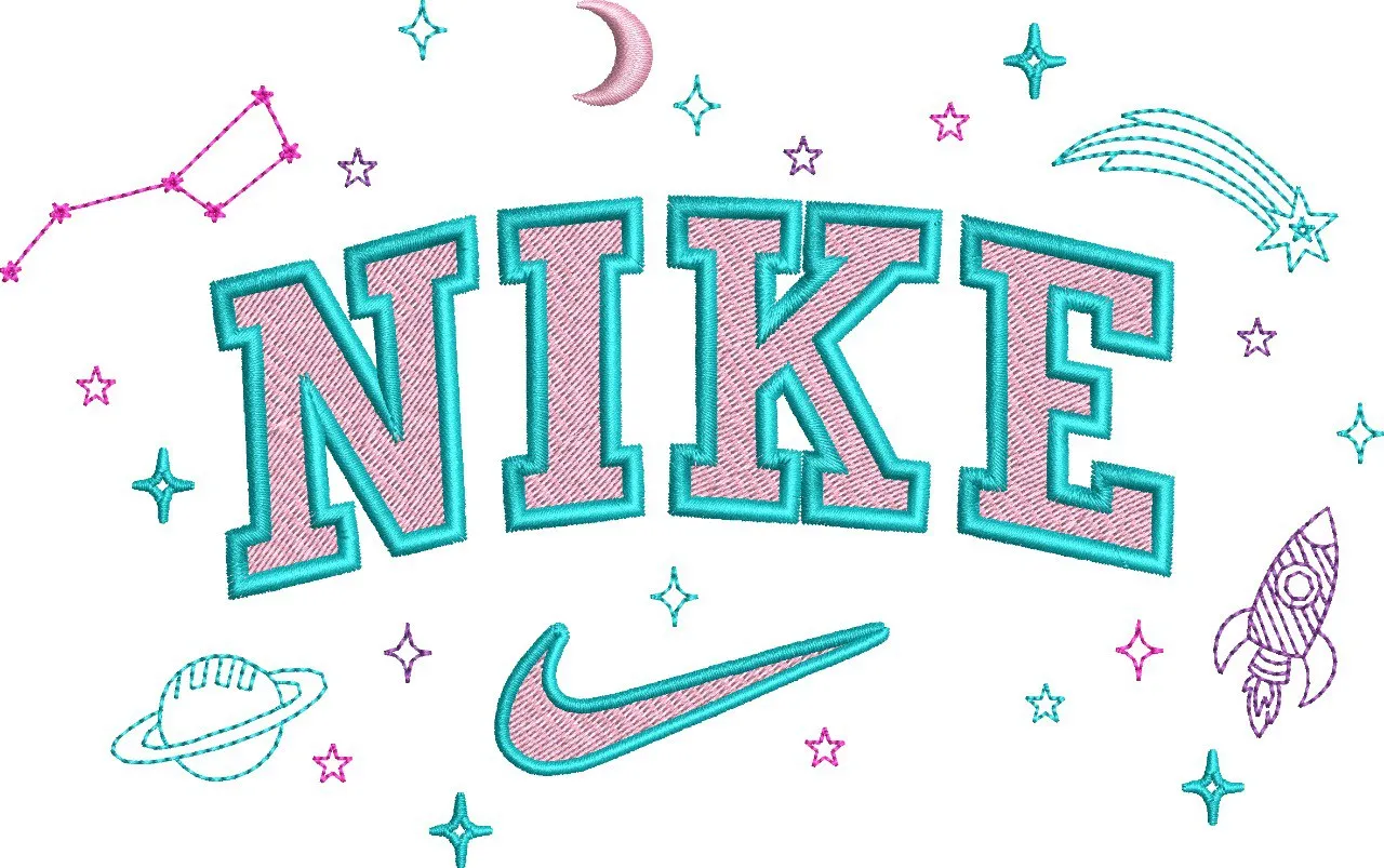  Nike Space Theme Embroidery  embroidery pattern preview