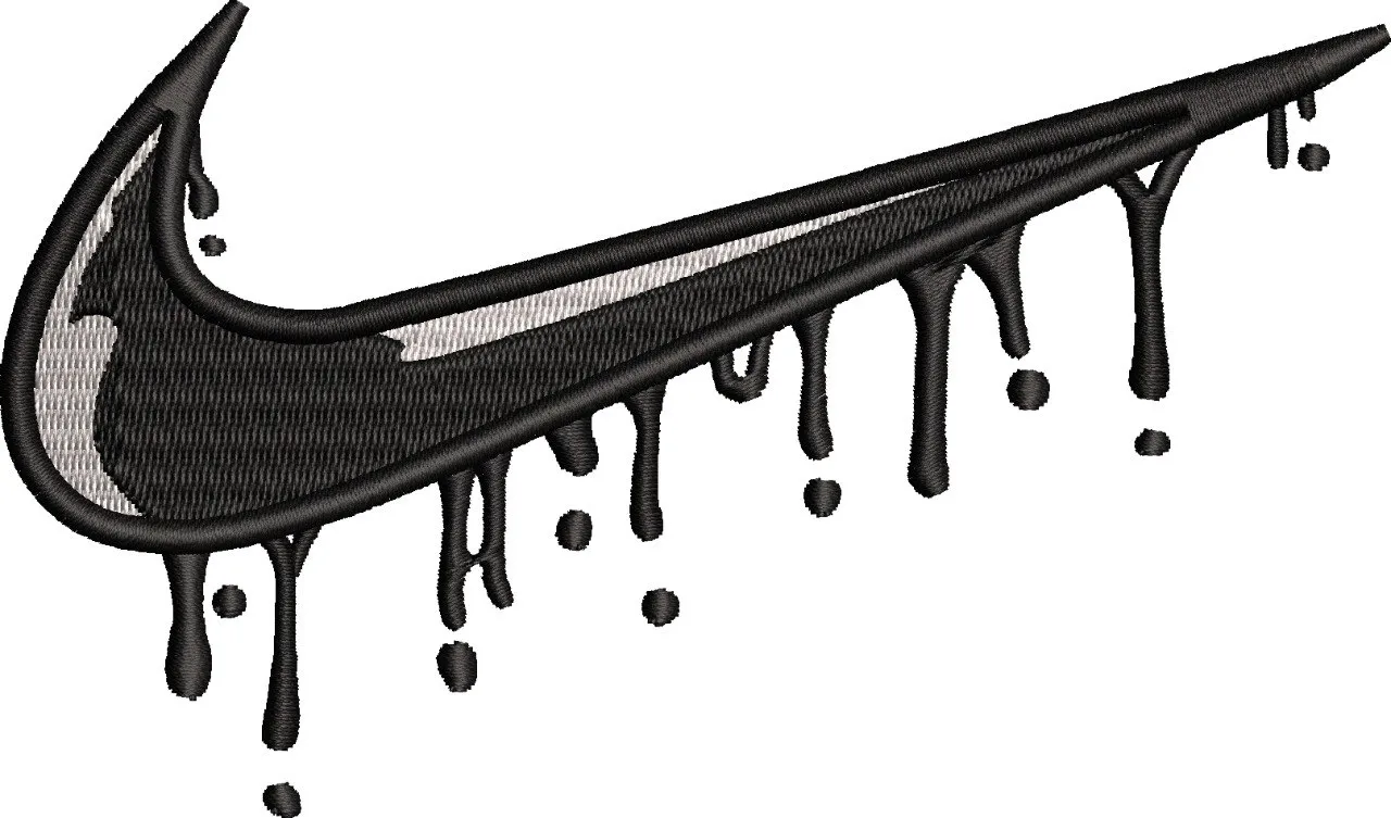  Nike Swoosh Dripping Embroidery  embroidery pattern preview