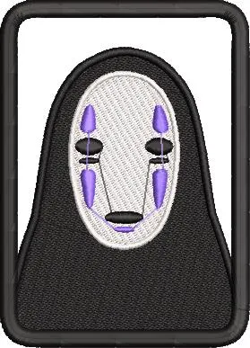  No Face Spirited Away Rectangular Patch  embroidery pattern preview
