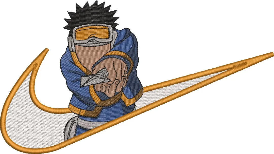  Obito Uchiha in Nike Logo  embroidery pattern preview