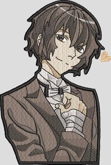  Osamu Dazai Embroidered Style from Bungou Stray Dogs  embroidery pattern preview