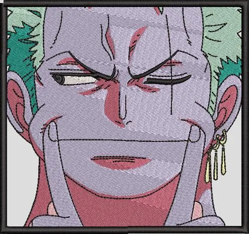  Roronoa Zoro Smiling Face Meme Embroidery  embroidery pattern preview
