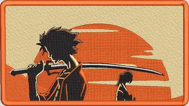  Samurai Champloo Sunset Silhouette  embroidery pattern preview