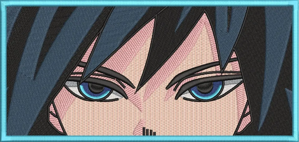  Sasuke Uchiha Eyes Embroidery Patch  embroidery pattern preview