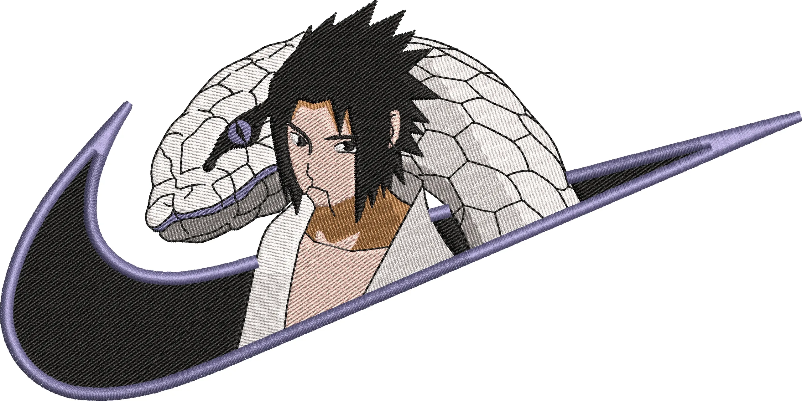 Main preview of  Sasuke Uchiha with Snake in Nike Logo 
