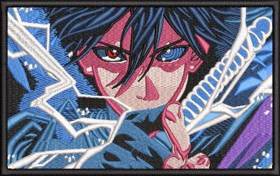  Sasuke with Chidori Embroidery Patch  embroidery pattern preview