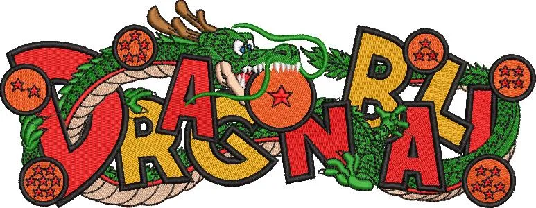  Shenron and Dragon Balls Dragon Ball Logo Patch  embroidery pattern preview