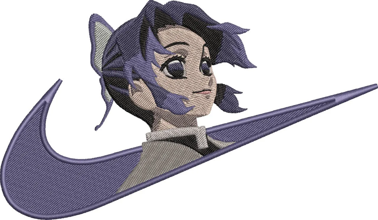  Shinobu Kocho in Purple Nike Swoosh  embroidery pattern preview