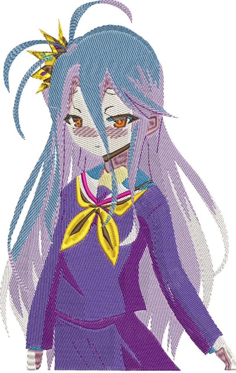  Shiro from No Game No Life Embroidery  embroidery pattern preview