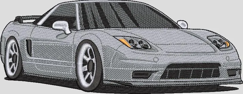  Silver Sports Car Embroidery Design  embroidery pattern preview