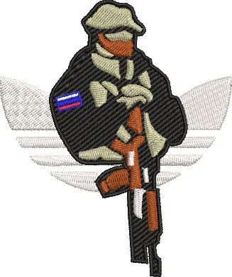  Soldier Patch with Adidas Wing Design  embroidery pattern preview