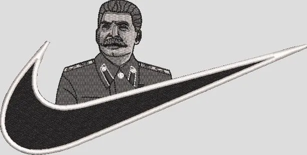  Soviet Leader with Nike Swoosh  embroidery pattern preview