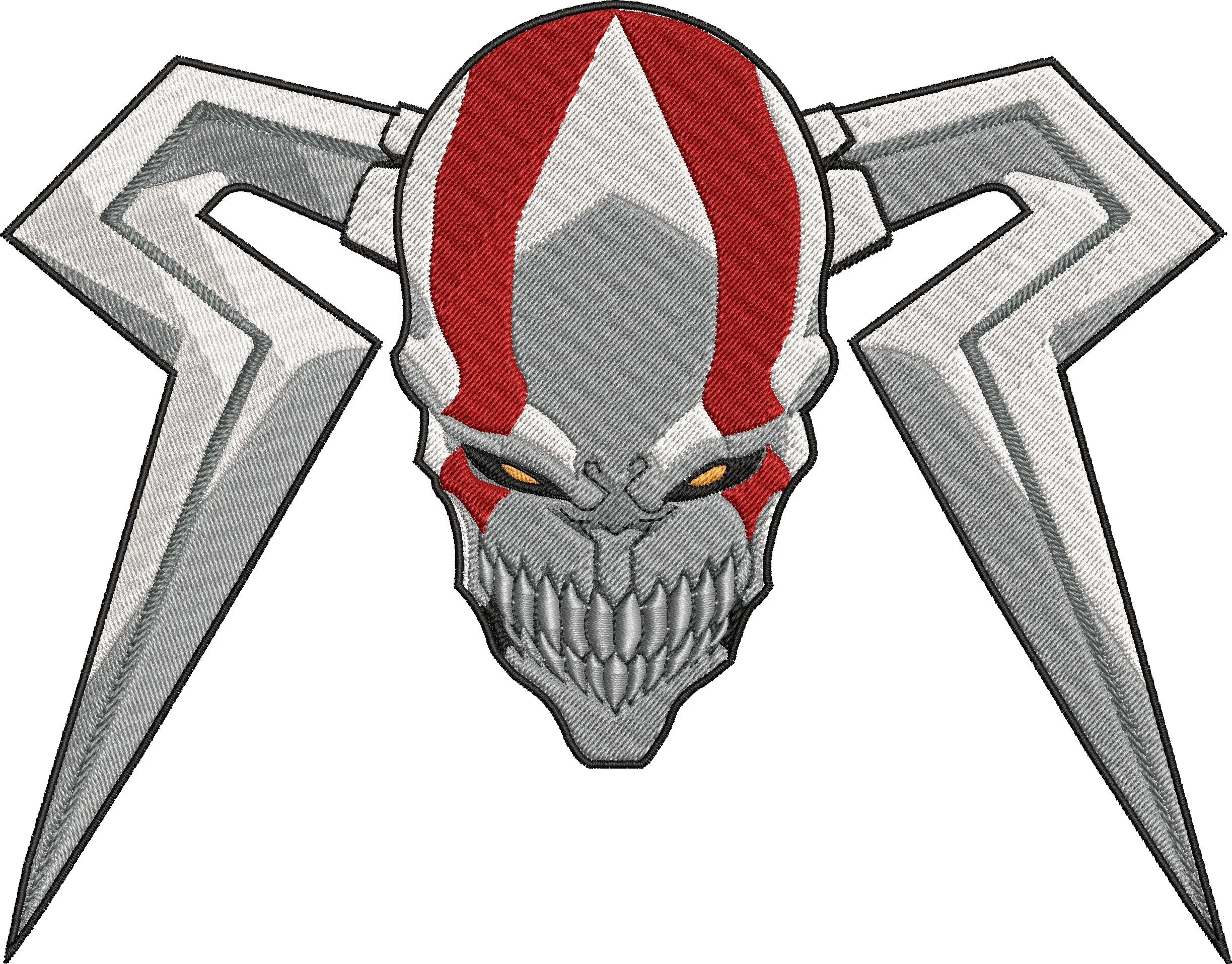  Spider Skull Mecha Head Embroidery  embroidery pattern preview