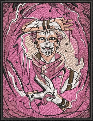  Sukuna from Jujutsu Kaisen Pink Aura  embroidery pattern preview