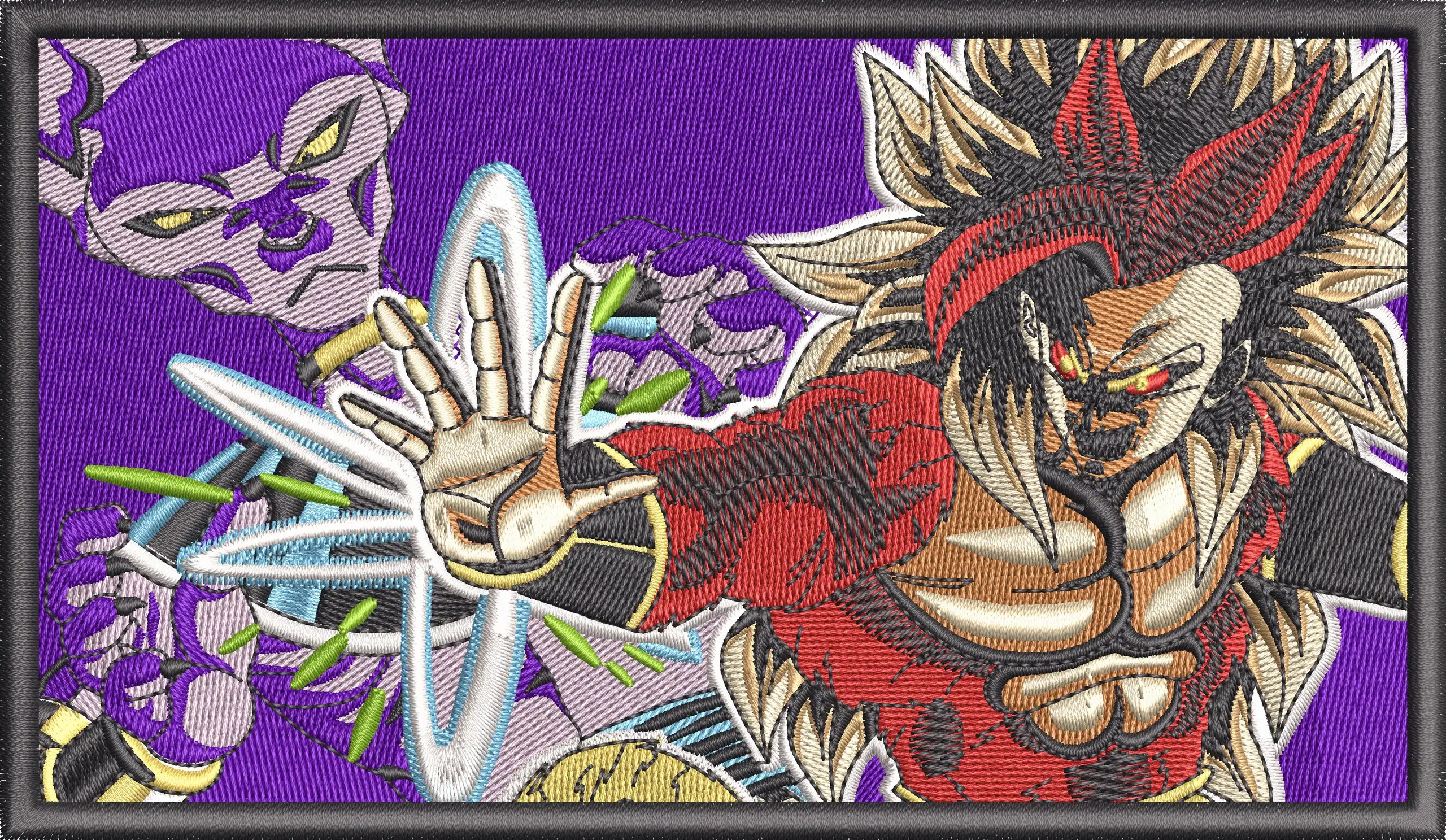  Super Saiyan 4 Goku vs Beerus Embroidered Patch  embroidery pattern preview