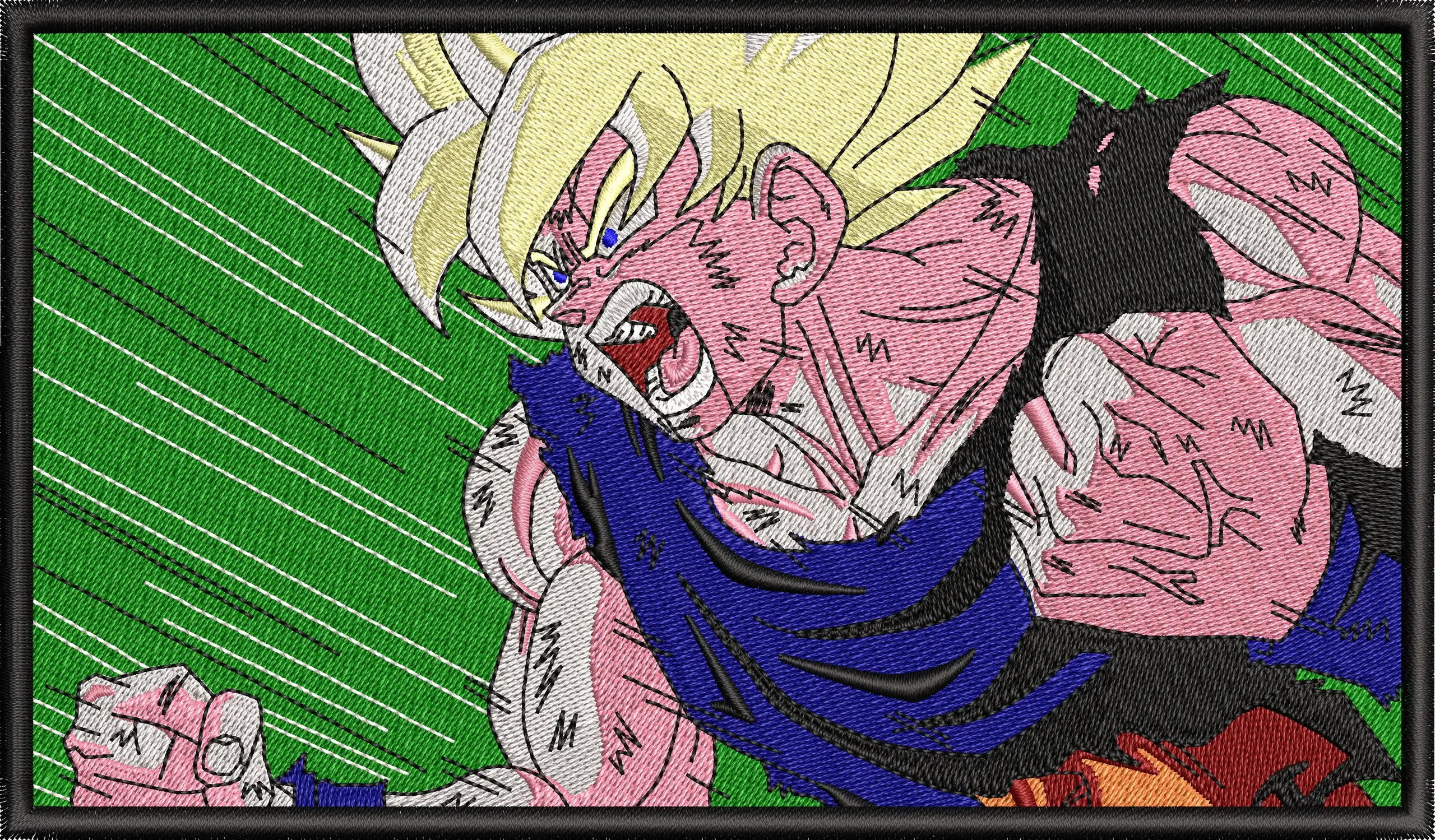  Super Saiyan Goku Raging Power Embroidery  embroidery pattern preview