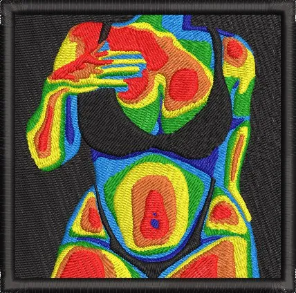  Thermal Body Heat Woman in Bikini  embroidery pattern preview
