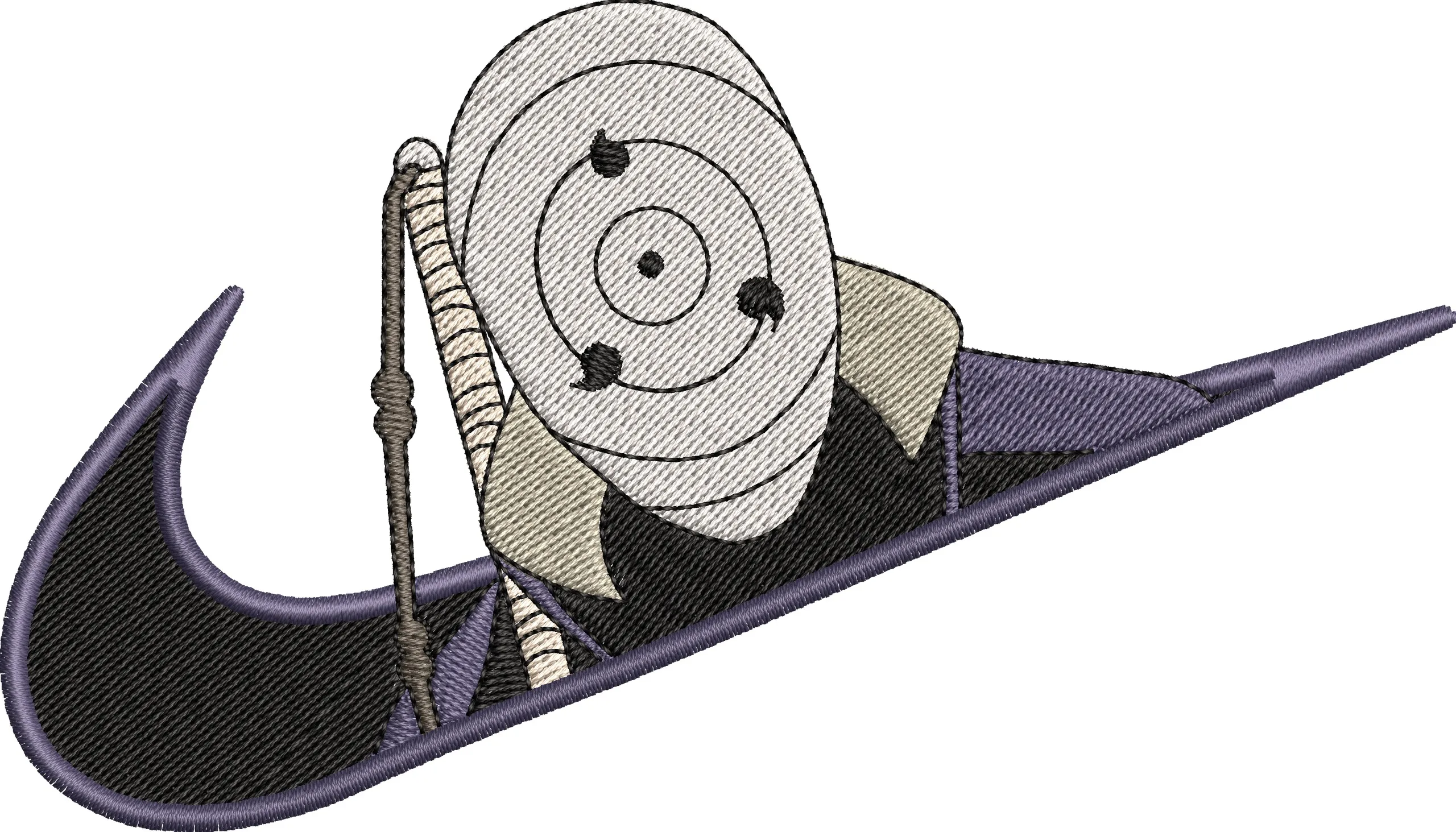  Tobi from Naruto in Nike Swoosh Embroidery  embroidery pattern preview