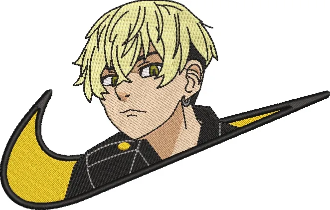  Tokyo Revengers Draken in Nike Swoosh  embroidery pattern preview