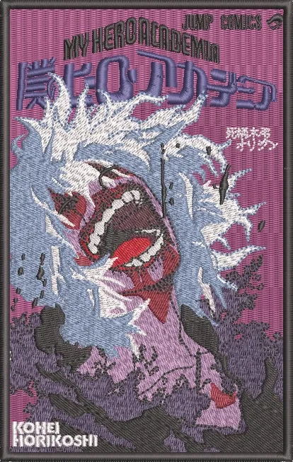  Tomura Shigaraki Screaming My Hero Academia Manga Cover  embroidery pattern preview