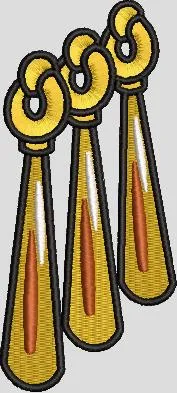  Triple Gold Earring Charms Embroidery  embroidery pattern preview