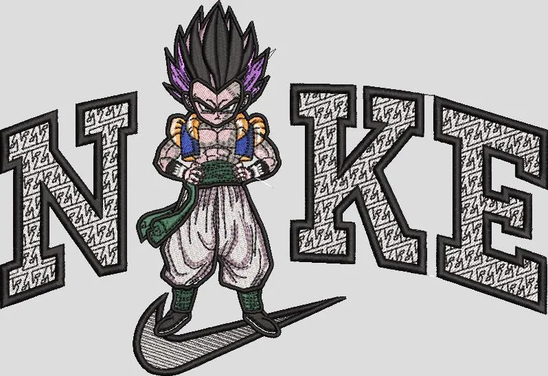  Vegeta Fusion Character with Nike Logo  embroidery pattern preview
