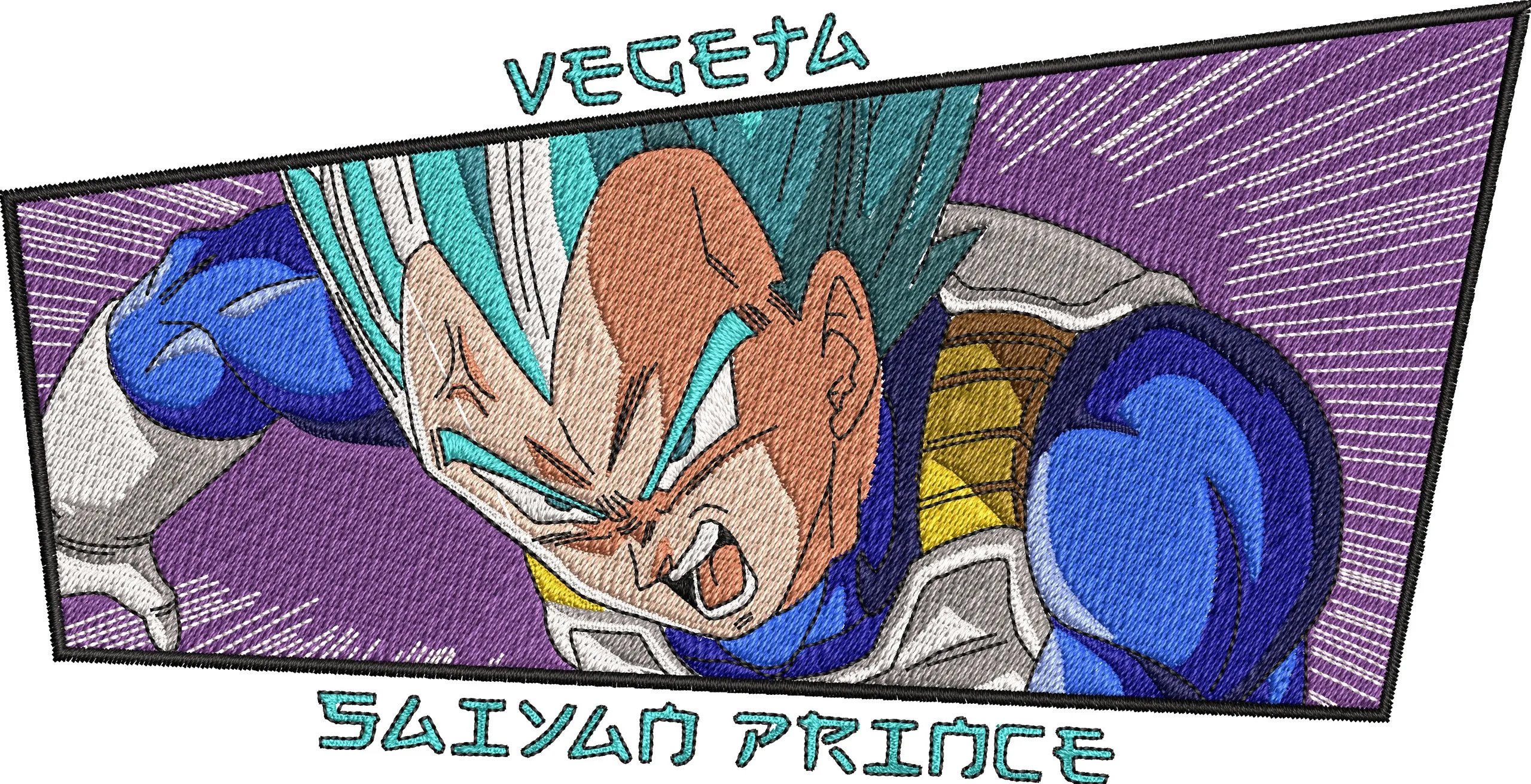  Vegeta Saiyan Prince Dynamic Embroidery  embroidery pattern preview