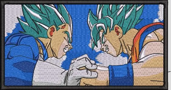  Vegeta and Goku Super Saiyan Blue Arm Wrestling  embroidery pattern preview