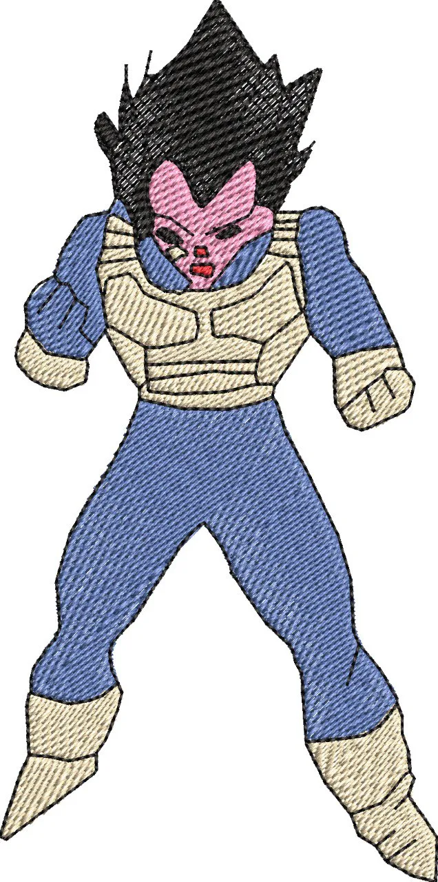  Vegeta in Saiyan Armor Embroidery  embroidery pattern preview