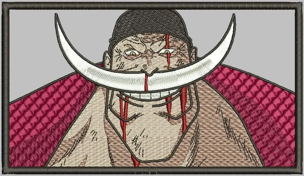  Whitebeard Embroidered Portrait Patch  embroidery pattern preview