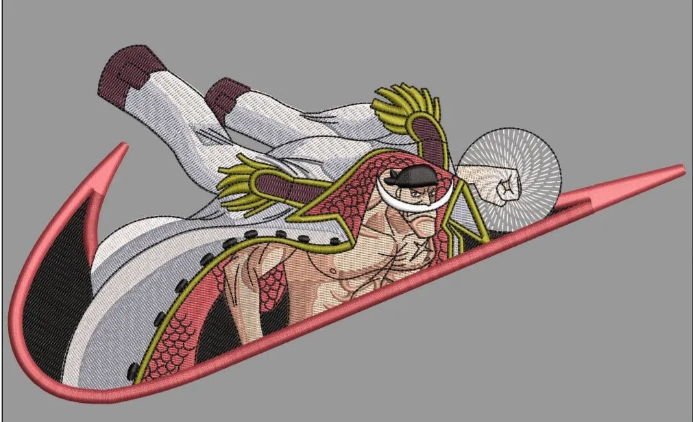  Whitebeard Punching in Nike Logo  embroidery pattern preview