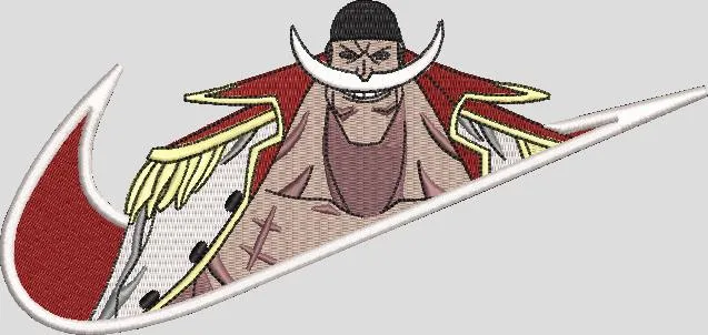  Whitebeard in Nike Logo  embroidery pattern preview