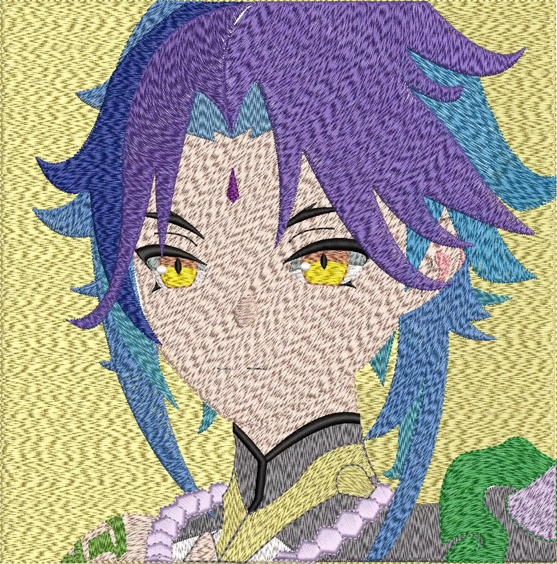  Xiao Embroidery Portrait Genshin Impact  embroidery pattern preview