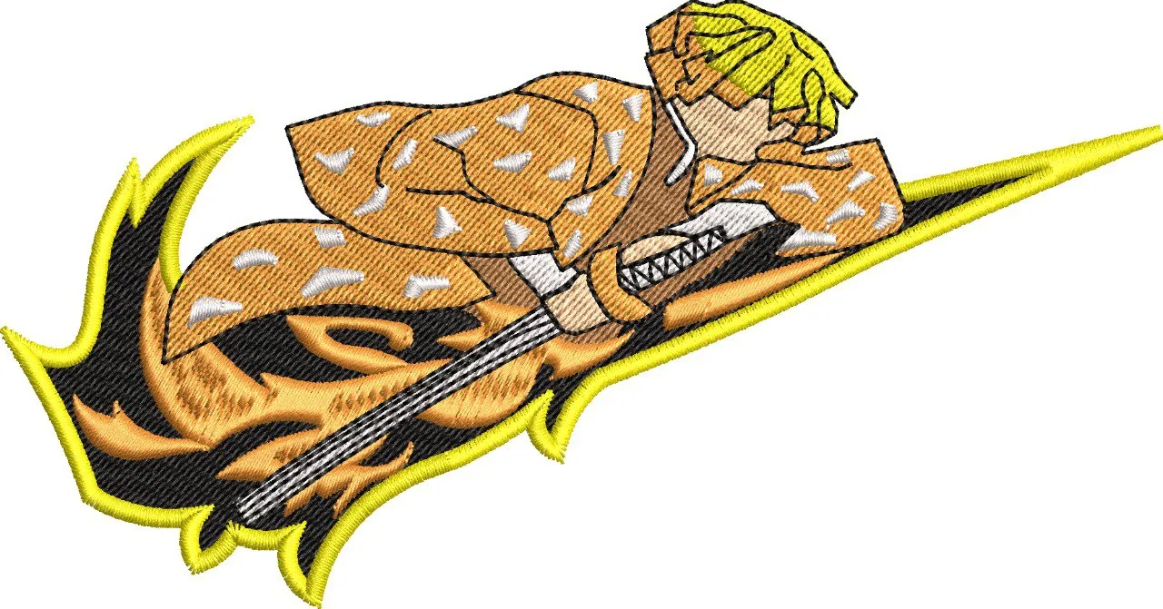  Zenitsu Power Attack Embroidery  embroidery pattern preview