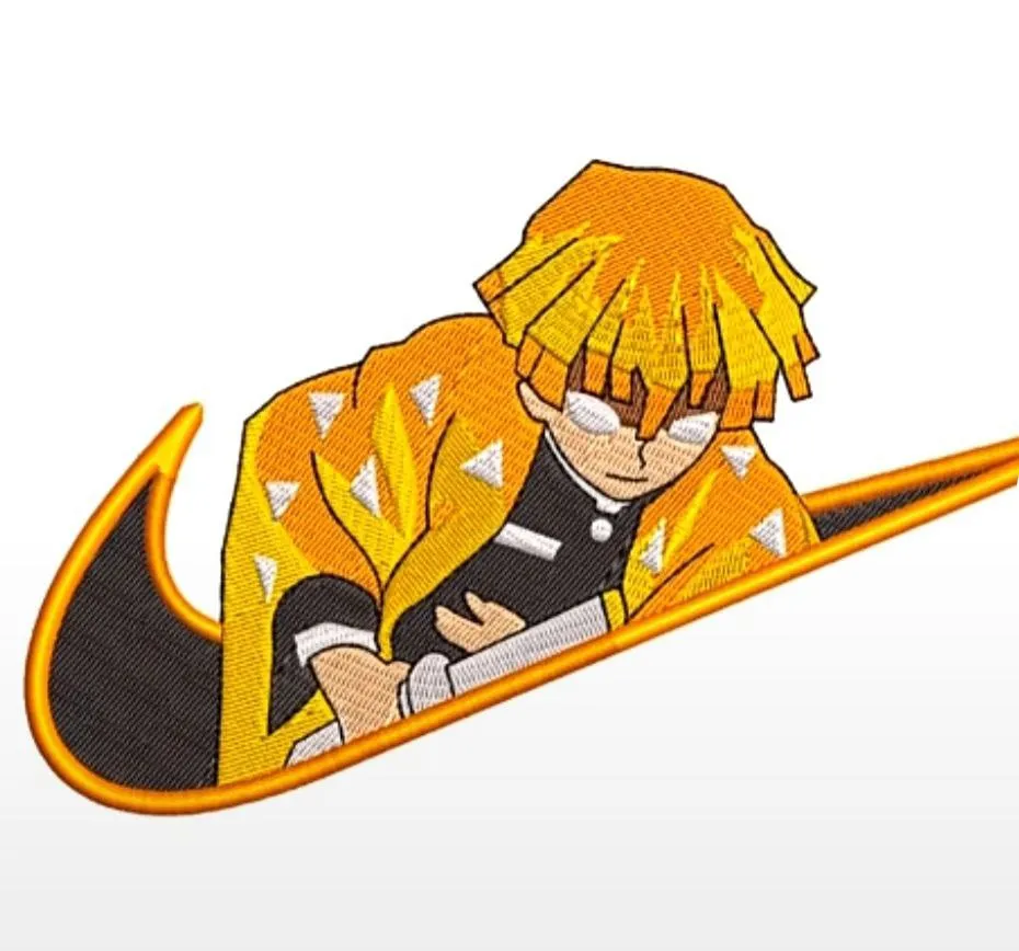  Zenitsu in Nike Logo Parody  embroidery pattern preview
